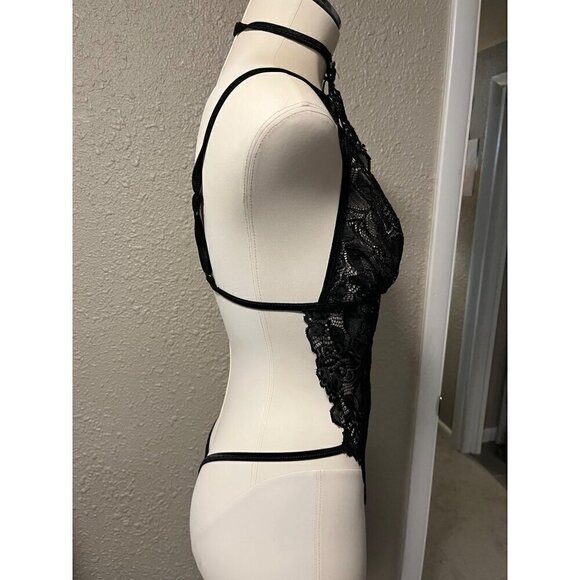 NWOT LACE TEDDY LINGERIE SIZE SMAL GSTRING CHOKER - Picture 8 of 9
